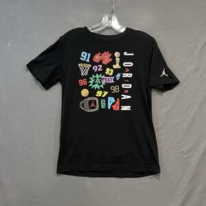 Jordan Brand 2x3 Peat Shirt Boys XL Black Nike Graphic Tee